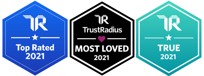 TrustRadius badges top rated most loved true 2021