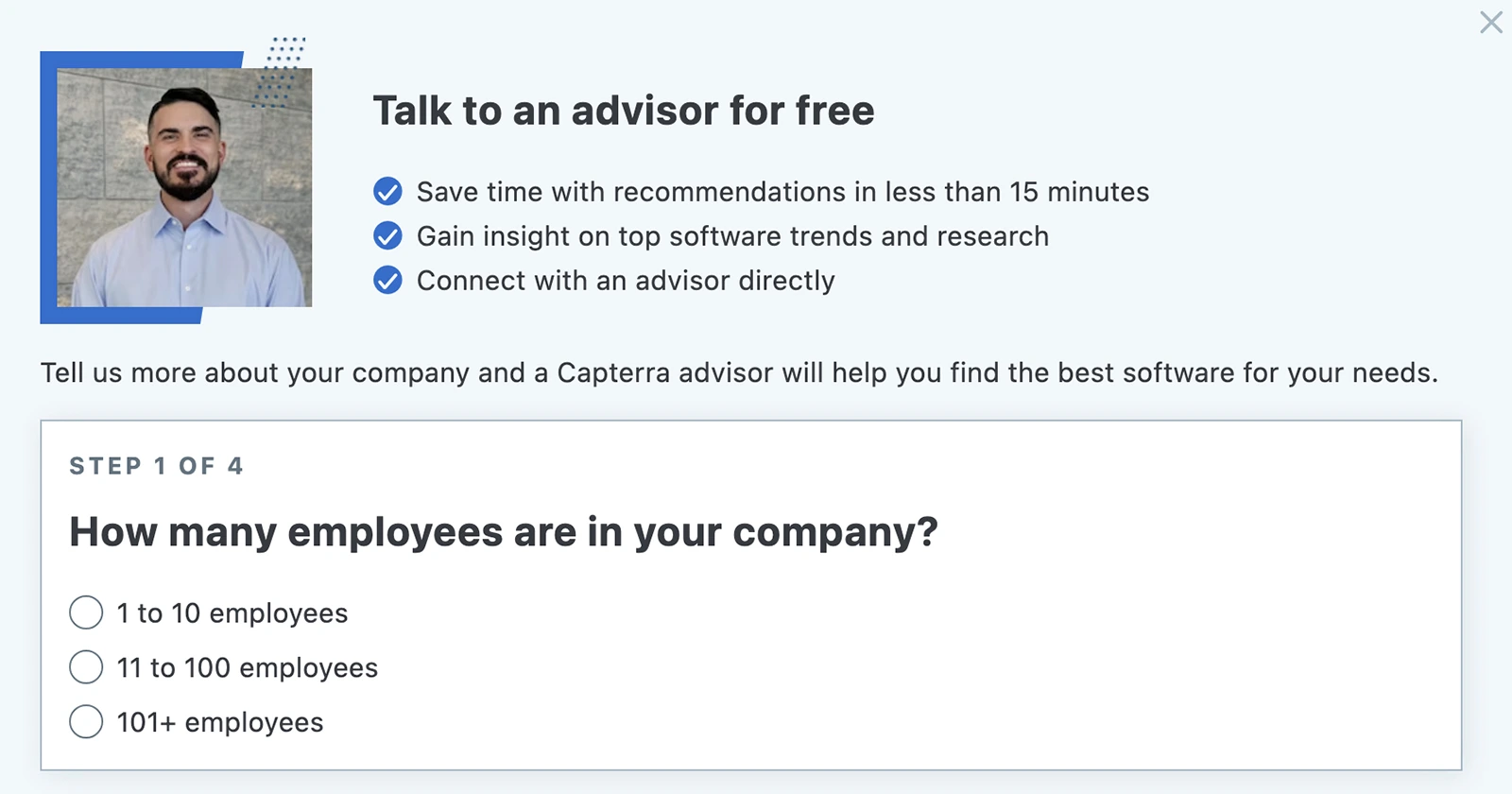 Talk to an advisor for free image
