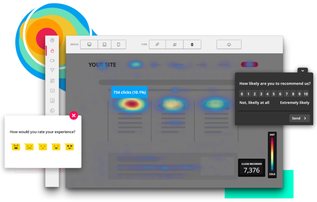 Identify what interests your website visitors with heat maps, recordings and more with HotJar.