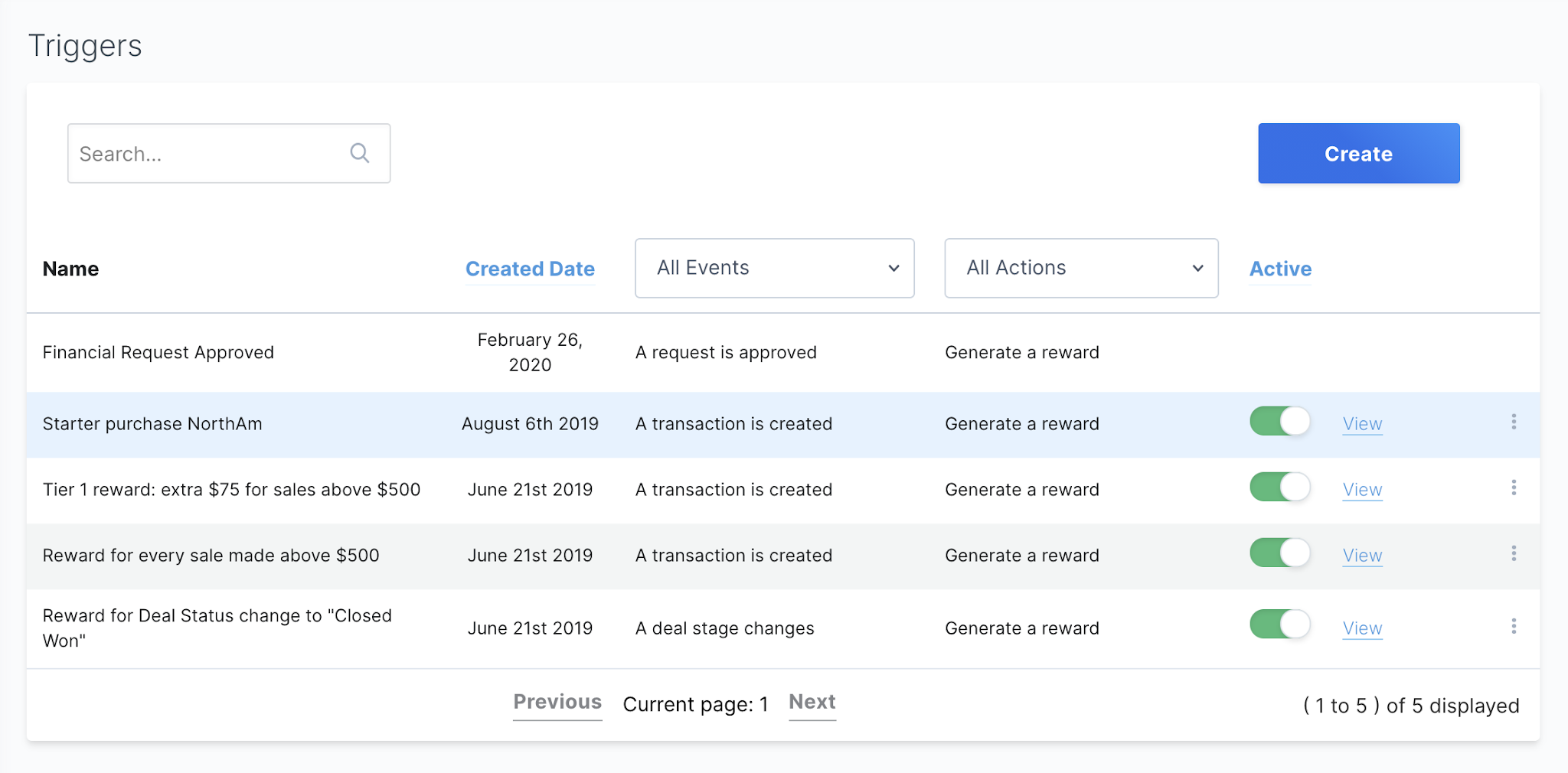 Triggers feature on PartnerStack for automating partner program actions based on partner activity and deal status, with options for issuing rewards or moving partners between groups