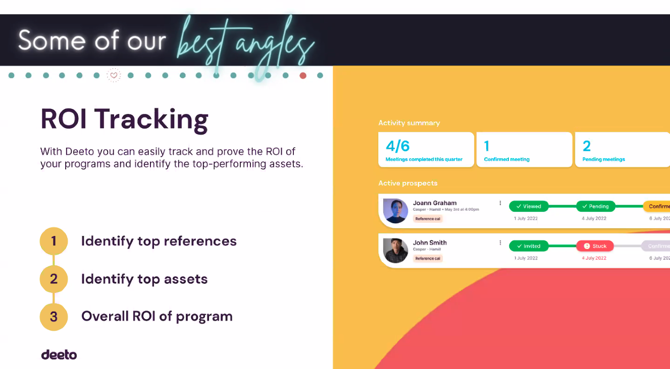 Deeto ROI tracking